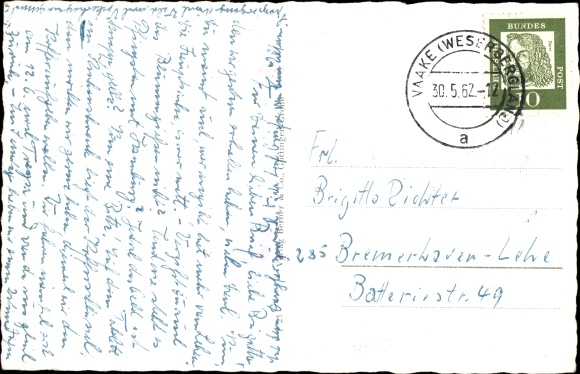 Postcard Vaake Reinhardshagen Hessen, kayak, Weserbergland