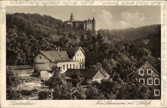 Ak Fürstenstein in Neder-Beieren, Verplaats Zwitserland met Kasteel