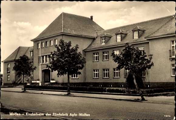 Ak Wolfen in Saksen Anhalt, kindertehuis van de filmfabriek Agfa-Wolfen