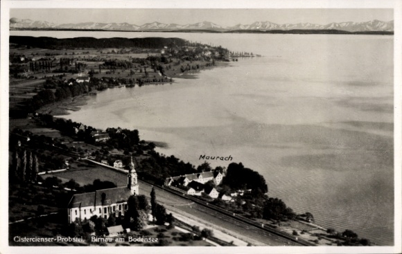 Ak Birnau Uhldingen Mühlhofen am Bodensee, Luftaufnahme