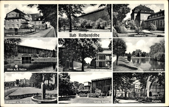 KP Bad Rothenfelde w Lesie Teutoburskim, Saline, Kurpark, Haus Ewers, Badehaus