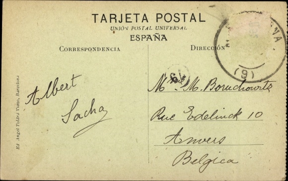 Postcard Barcelona Katalonien, Las Planas de Vallvidrera, Station