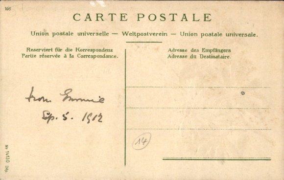 Embossed Passepartout Postcard Igls Innsbruck in Tirol, Panorama, Alpine flowers, Gentian, Edelweiss