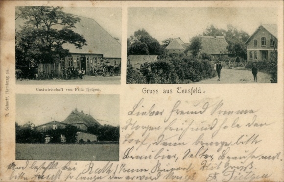 Postcard Tensfeld Bad Segeberg in Holstein, restaurant of Fritz Tietgen