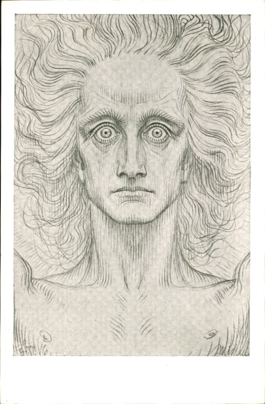 Art Nouveau Artist Postcard Fidus, Michael Antlitz