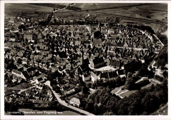 Postcard Neumarkt in der Oberpfalz, aerial photograph