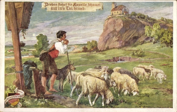 Künstler Ak Kaufmann, H., Hirte, Droben stehet die Kapelle, schauet still ins Tal hinab