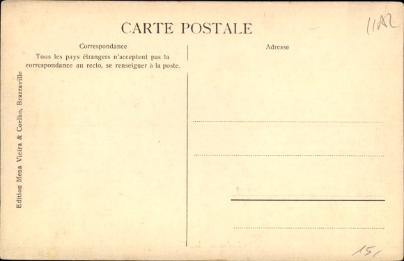 Postcard Kinshasa DR Congo Zaire, railway station