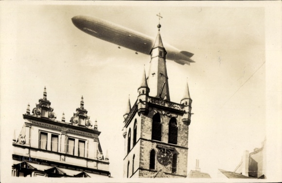 Foto Ak Trier an der Mosel, Zeppelin, Luftschiff