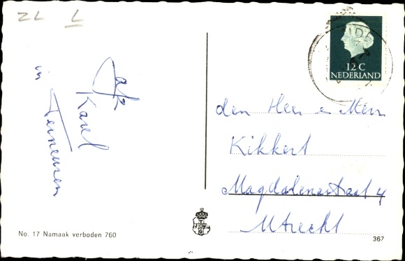 Postcard Terneuzen Zeeland Niederlande, Oostkolk