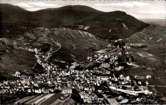 Postcard Albersweiler in the Palatinate, aerial photograph