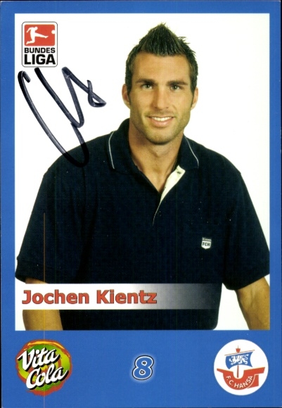 Autograph card footballer Jochen Kientz, FC Hansa Rostock, autograph