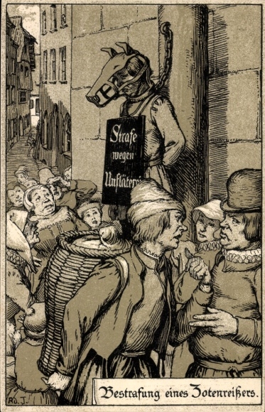Künstler Litho Jodolfi, Bestrafung eines Zotenreißers