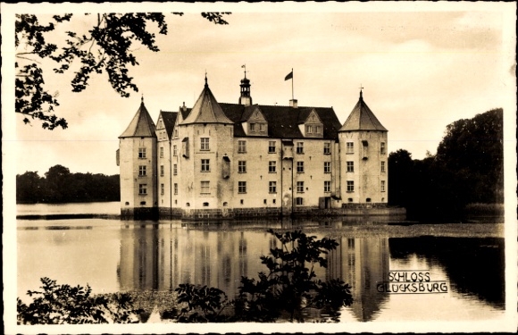 Postcard Glücksburg on the Baltic Sea, Glücksburg Castle