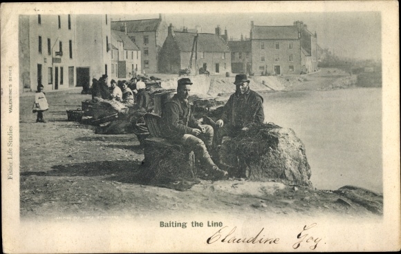 Postcard Great Britain, Balting the Line, Fisher Life Studies