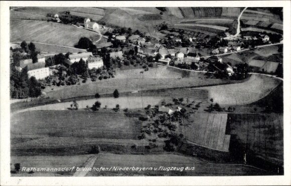 Ak Rathsmannsdorf Windorf in Neder-Beieren, luchtfoto van Rathsmannsdorf, landelijke omgeving, W