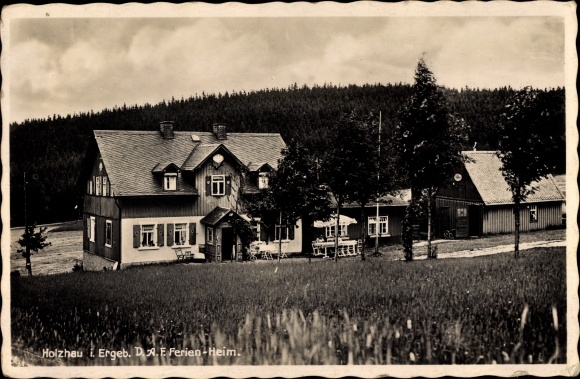 Ak Holzhau Rechenberg Bienenmühle Erzgebirge, D. A. F. Ferienheim