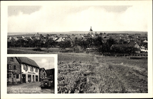 Ak Lengfeld Otzberg Odenwald Hessen, Teilansicht, Gemischwaren Gg. Hch. Hofmann