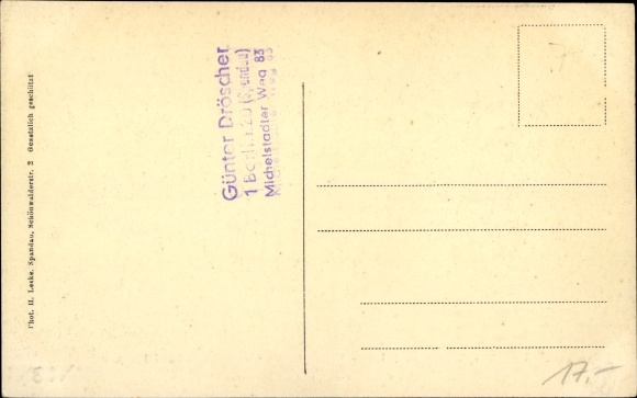 Postcard Berlin Spandau Hakenfelde, restaurant and lodging house Lindengarten