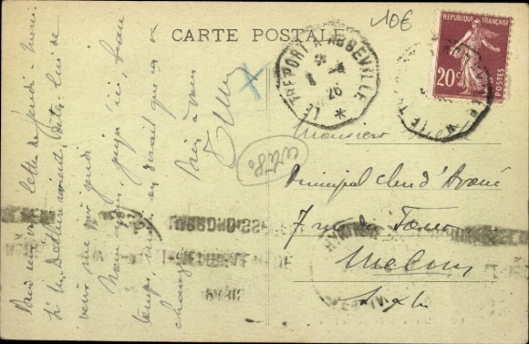 Postcard Eu Seine Maritime, Mayor's Song, Place Carnot on a trade fair day