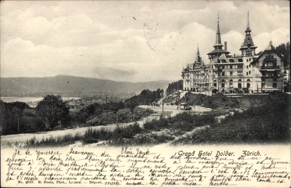 KP Dolder Zurich City Szwajcaria, Grand Hotel Dolder, krajobraz, ulica, budynek