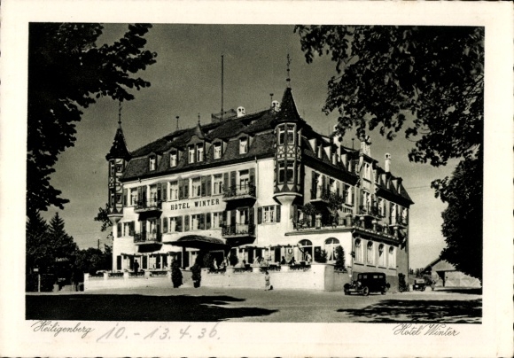 Ak Heiligenberg im Bodenseekreis Baden, Hotel Winter, Höhenluftkurort, Bodensee,  Architektur