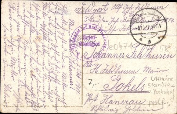 Postcard Stanislaviv Stanislau Ukraine, Bahnhof