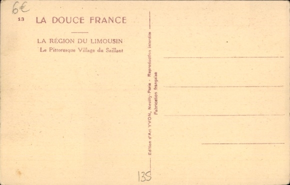 Postcard Le Saillant Correze, Dorfstraße