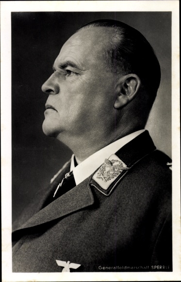 Ak Veldmaarschalk van de Luftwaffe Hugo Sperrle, ontvanger van het Ridderkruis, foto Hoffmann 1171 a