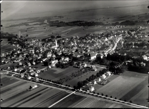 Ak Türkheim in Zwaben, luchtfoto