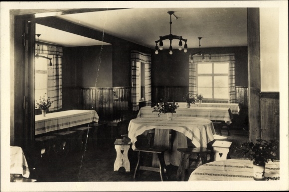 Postcard Roßleben in the Kyffhäuserkreis, youth center Mittelelbehaus, day room