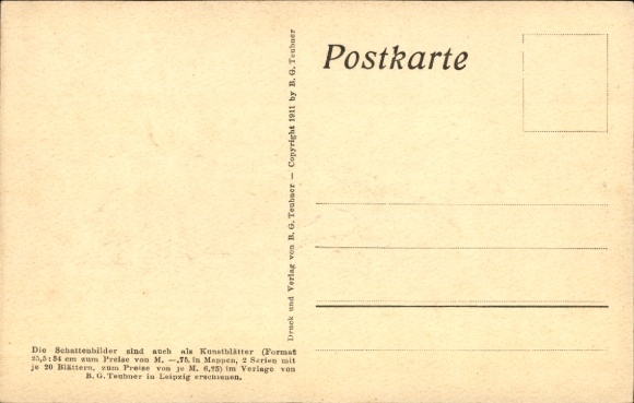 Paper cutting artist Postcard Diefenbach, Divine Youth 1, Image 14, Badminton