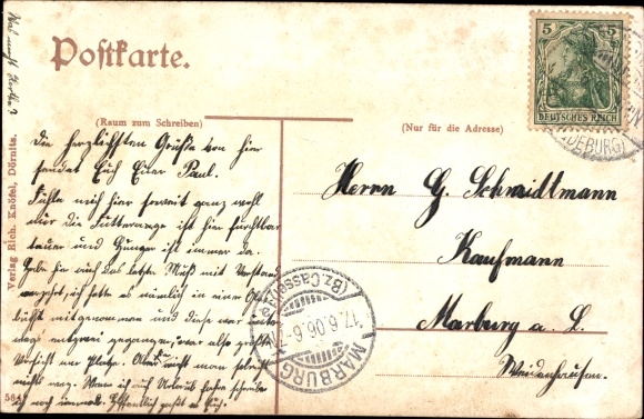 Postcard Altengrabow Möckern in Saxony Anhalt, military training area, Kaiser Wilhelm Straße