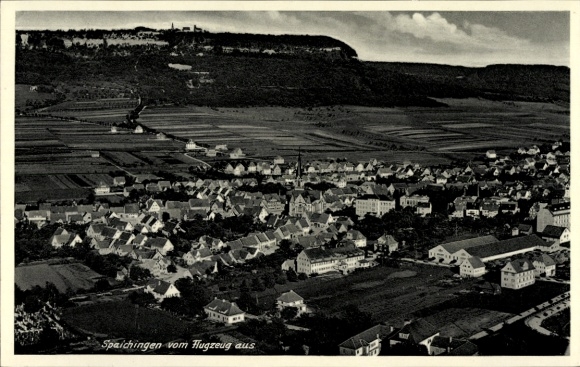 Ak Spaichingen in Württemberg, Luftaufnahme, Stadtansicht, Landschaft, 1939, Flugzeugaufnahme