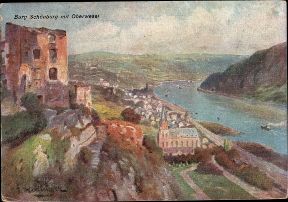 Artist PC Oberwesel am Rhein, Castle Schönburg
