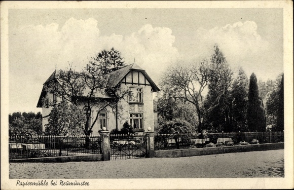 Postcard Groß Kummerfeld near Neumünster, Inn Papiermühle