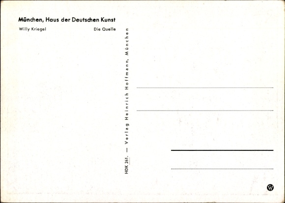 Artist PC Kriegel, Willy, Die Quelle, HDK 261
