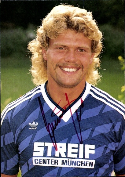 Autogrammkarte Fußballer Peter Grünberger, FC Wacker München, Autogramm