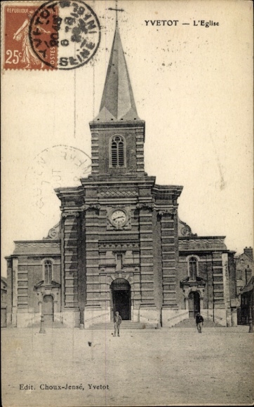 Postcard Yvetot Seine Maritime, Church