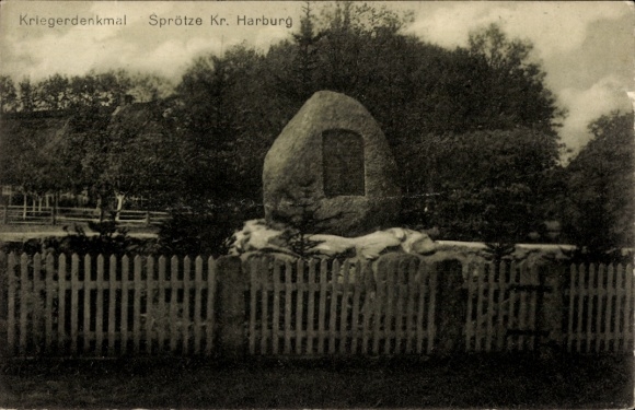 Ak Sprötze Buchholz in der Nordheide, oorlogsmonument