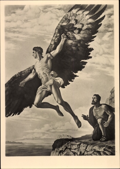 Artist Postcard Kampf, Herbert, Prometheus, Ikarus, HDK 505