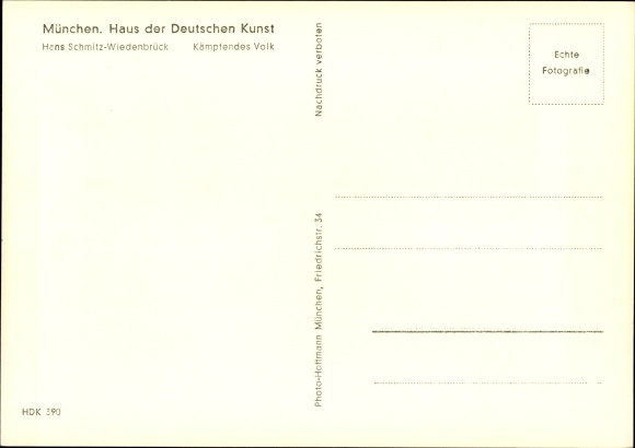 Artist PC Schmitz Wiedenbrück, Hans, fighting people, HDK 390