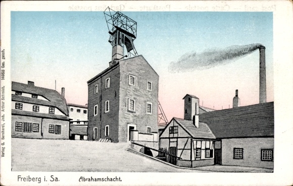 Ak Freiberg in Sachsen, Abrahamschacht