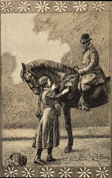 Artist PC Enders, A., Plauen im Vogtland, Margaret Day 1911, horse