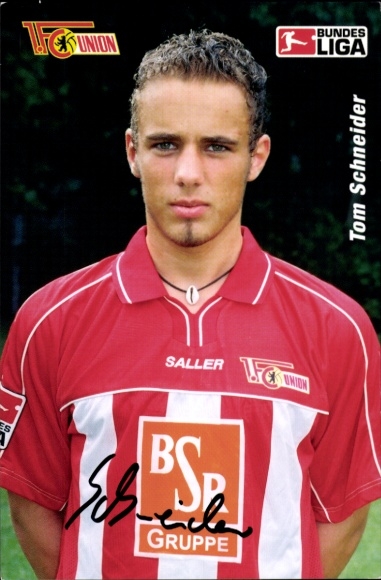 Autograph card Tom Schneider, 1. FC Union, BSR, saller, autograph