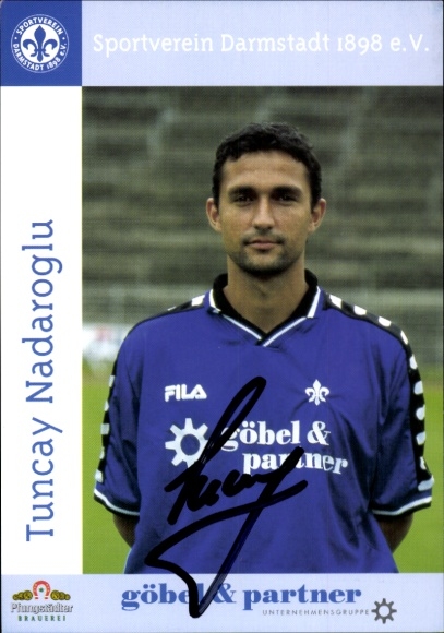 Autogrammkarte Fußballer Tuncay Nadaroglu, SV Darmstadt 98, Autogramm