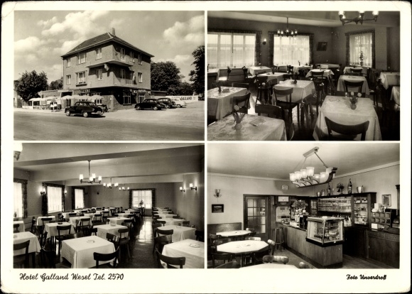PC Wesel am Niederrhein, Hotel Galland, Autorast Hoek van Holland, exterior view, dining room