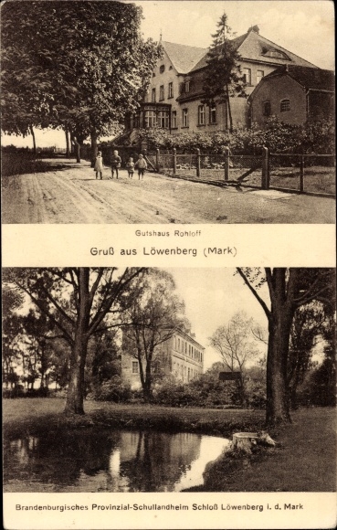PC Löwenberg in the Mark, Rohloff manor house, castle, Brandenburg provincial school camp
