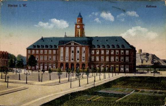 Ak Herne im Ruhrgebiet Westfalen, Rathaus