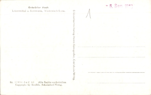 Postcard Wintersbach Dammbach in the Spessart, aerial photograph